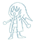 A cute rough drawing of Rinoa by Tetsuya Nomura